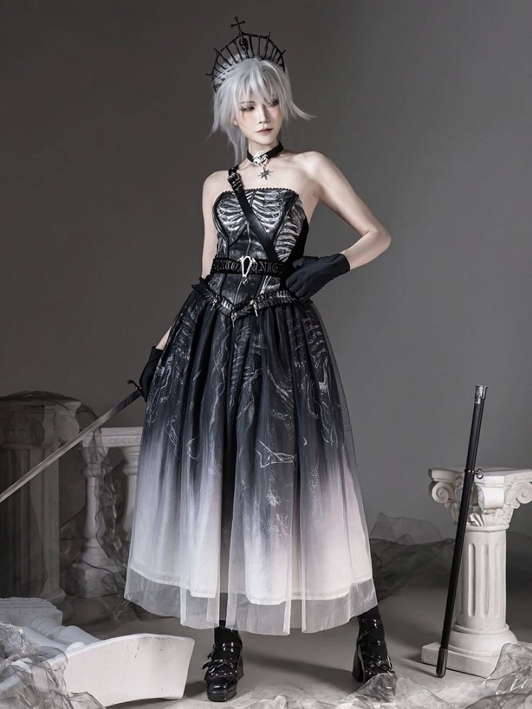 [pre-order Deadline: June 8] Phantom Knight Dark Gothic Military Dress Full Set (jacket + Bustier Top + Skirt)