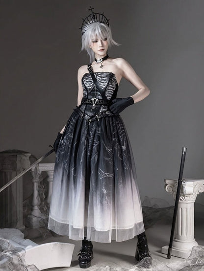 [pre-order Deadline: June 8] Phantom Knight Dark Gothic Military Dress Full Set (jacket + Bustier Top + Skirt)