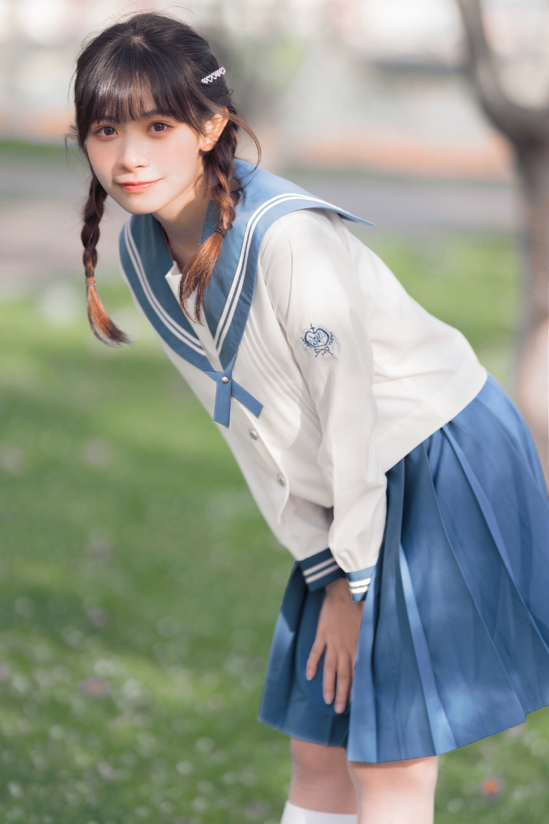 Retro College Sailor Shirt + Ribbon + Skirt