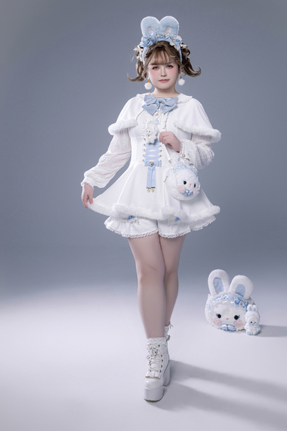 Fluffy Cape + Top + Pants + Brooch