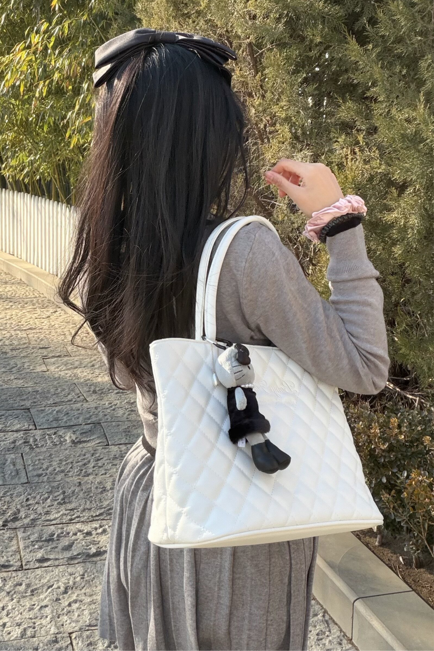 Sweet Quilted Tote Bag