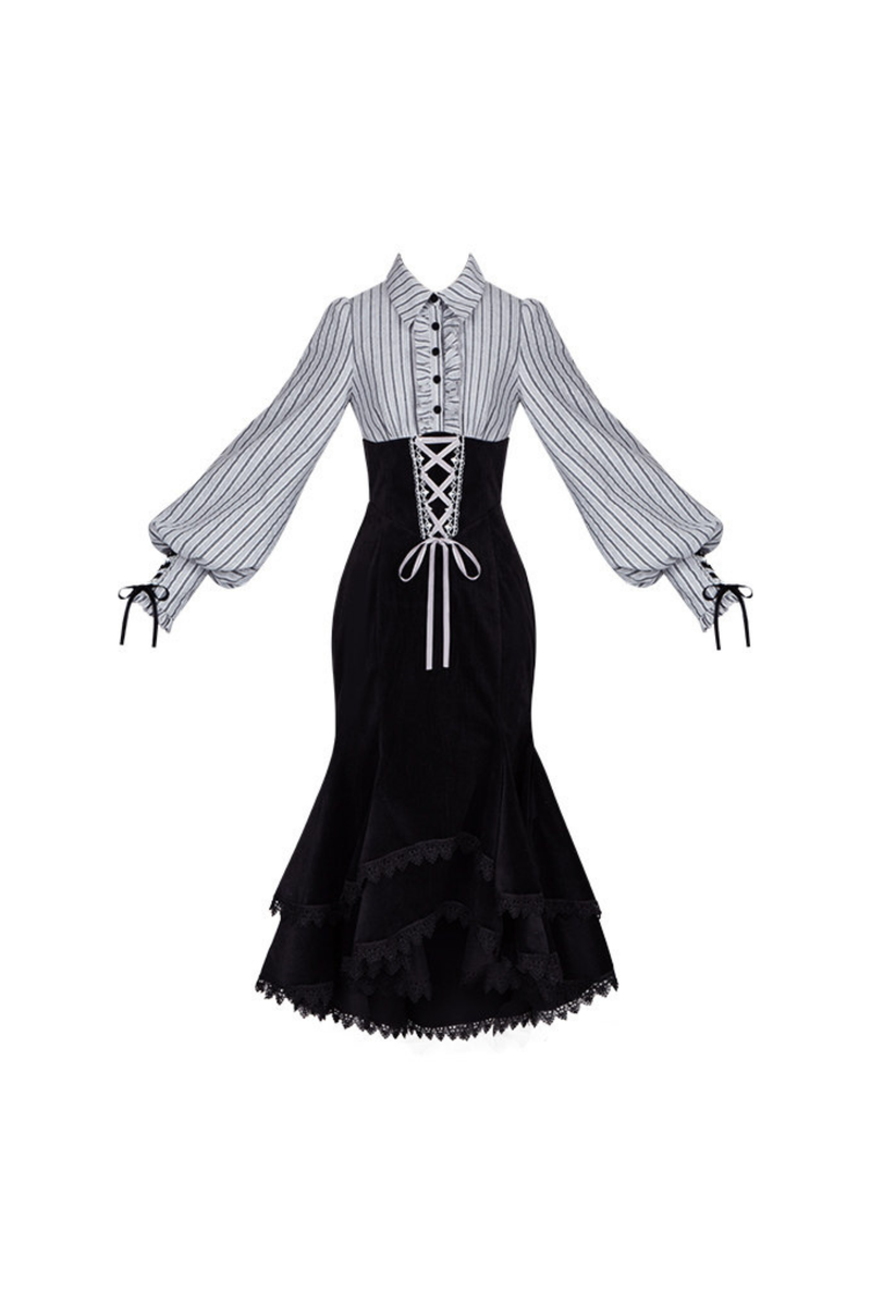 Fish Tail Dress + Flare Dress + Hat + Headband