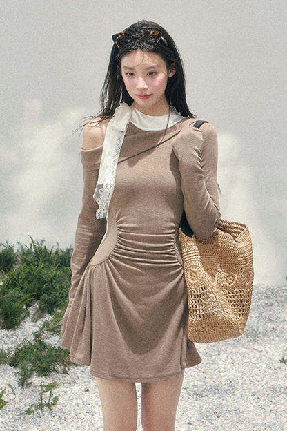French Lace Off Shoulder Dress