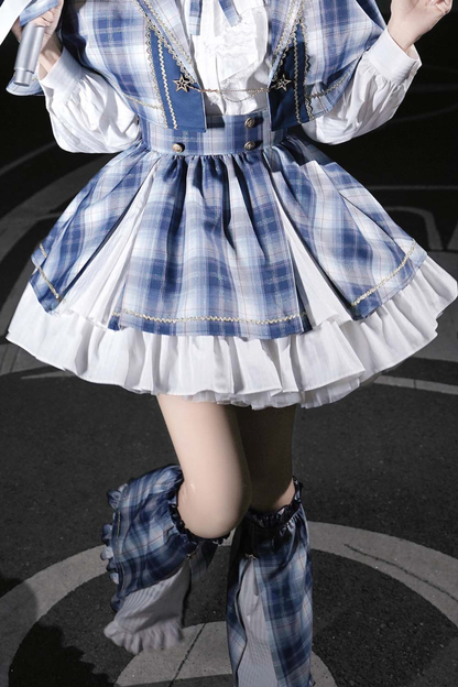 Starlight Idol Cosplay Cape + Shirt + Skirt + Leg Warmers