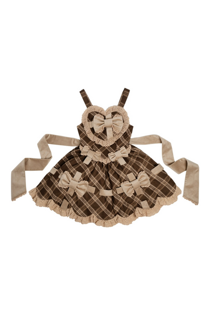 Sweetheart Lolita Suspender Skirt + Ruffle Neck Blouse + Petticoat