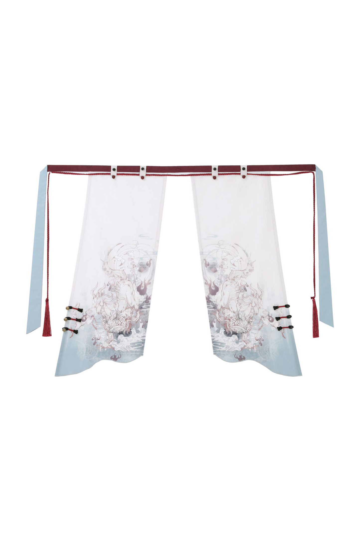 Devil's Chinese-style Jacket + Camisole + Pleated Skirt + Skirt Curtains