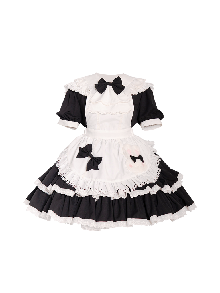 Classic Maid Lolita Dress + Apron + Headband