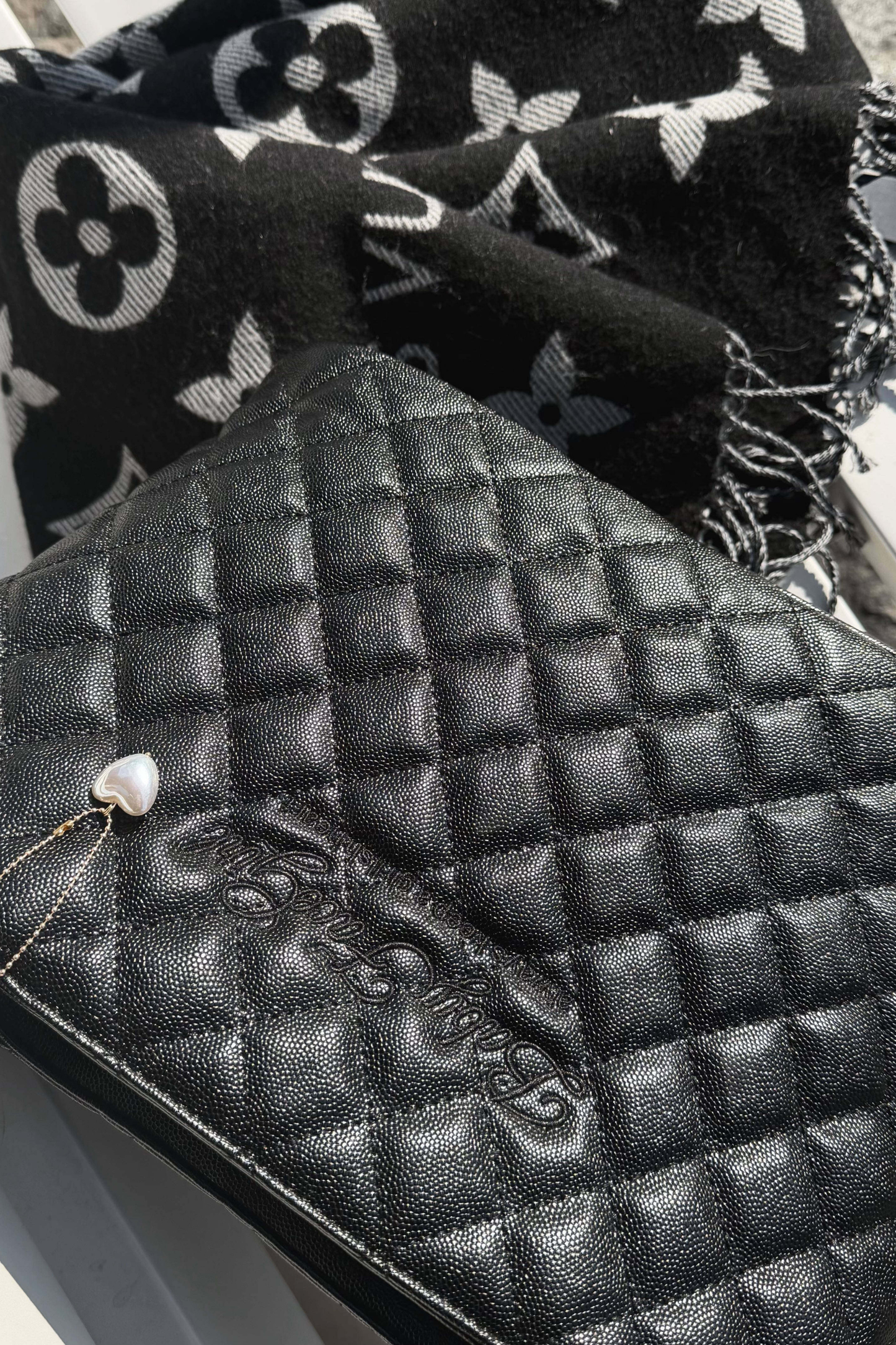 Sweet Quilted Tote Bag