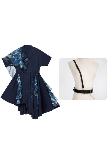Chinese-style Embroidery Dress + Belt + Girdle