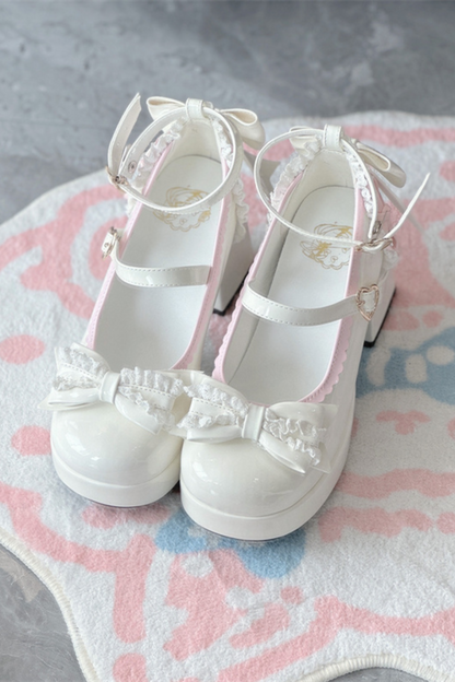Ruffle Ribbon Lolita Shoes