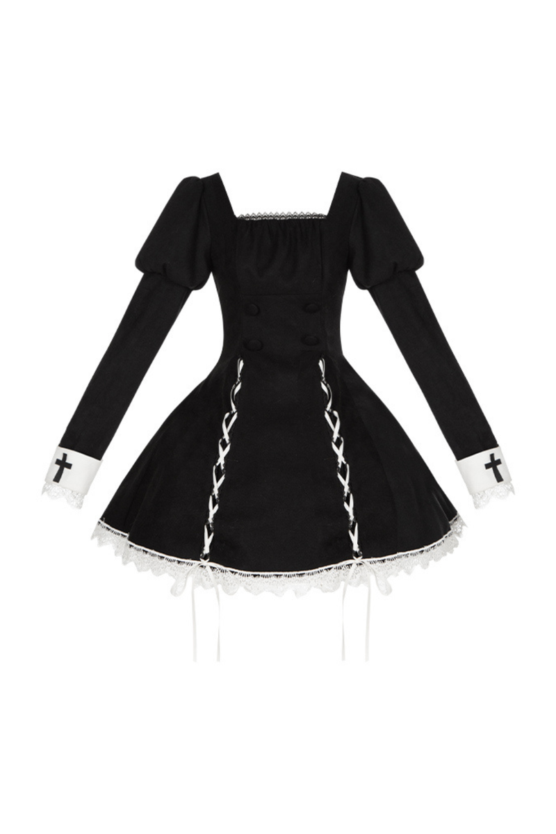 Mermaid Dress + Lace-up Short Dress + Cloak + Collar + Ribbon Brooch