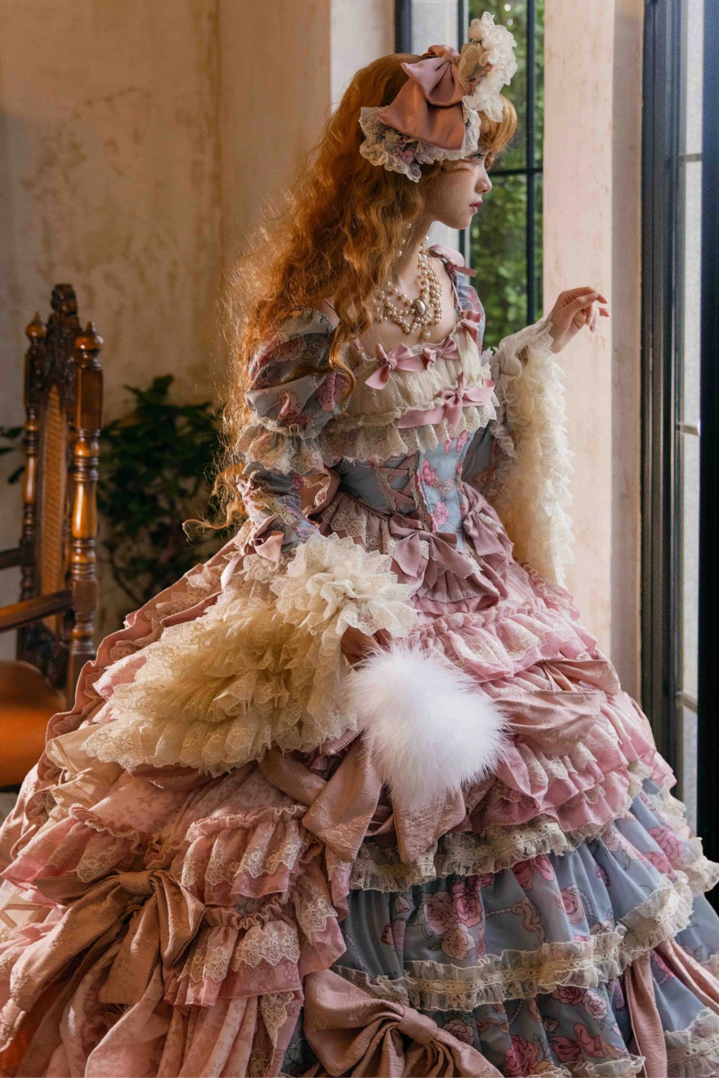 Jewel Rose Flower Marriage Lolita Set