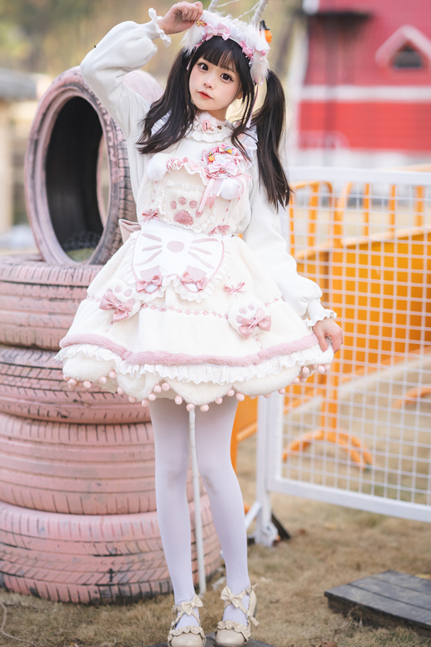 Sweet Girly Cat Lolita Set