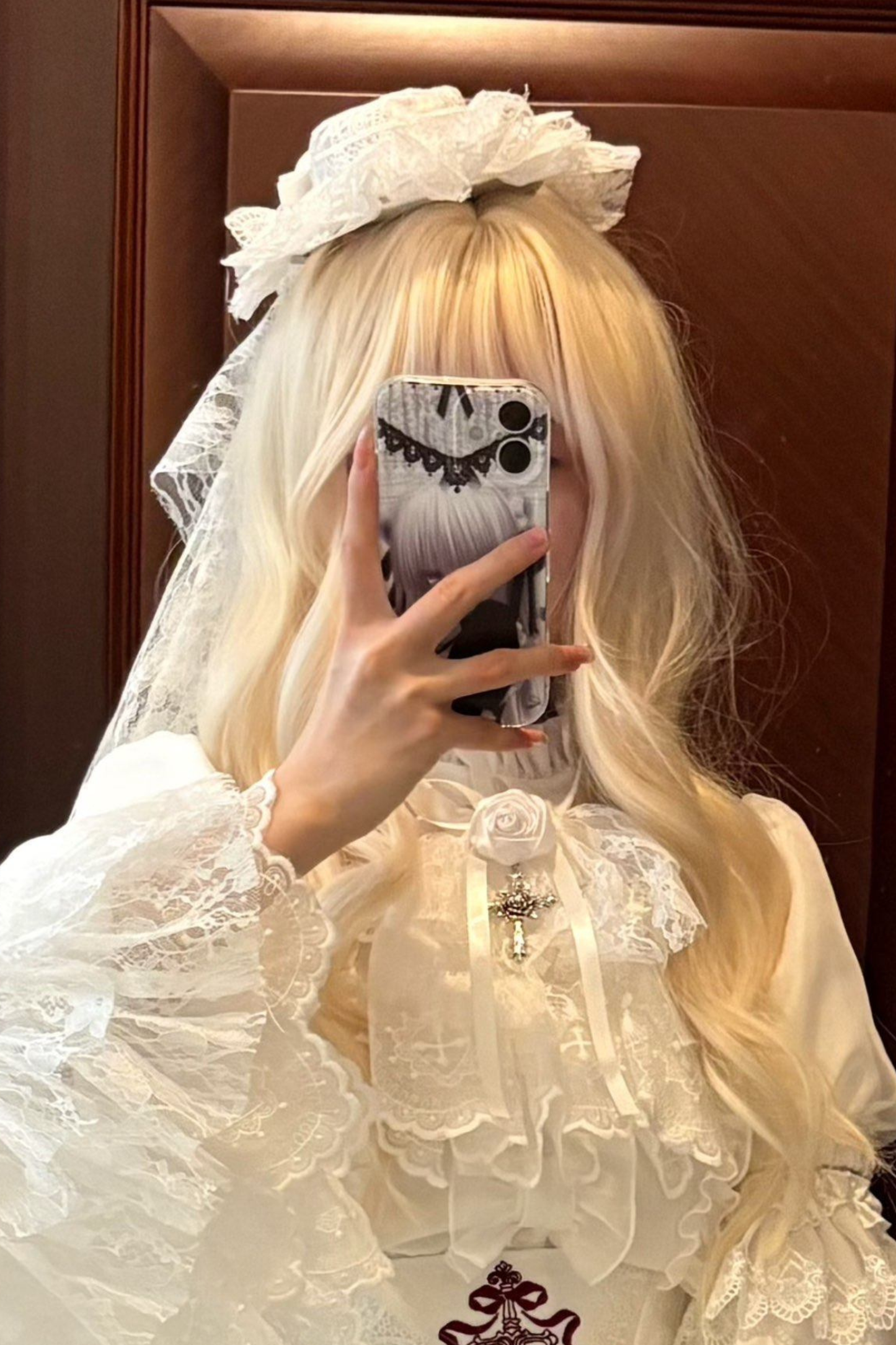 [pre-order Deadline: March 18] Dark Gothic Lolita Skirt + Shirt + Headband + Hat + Sleeve