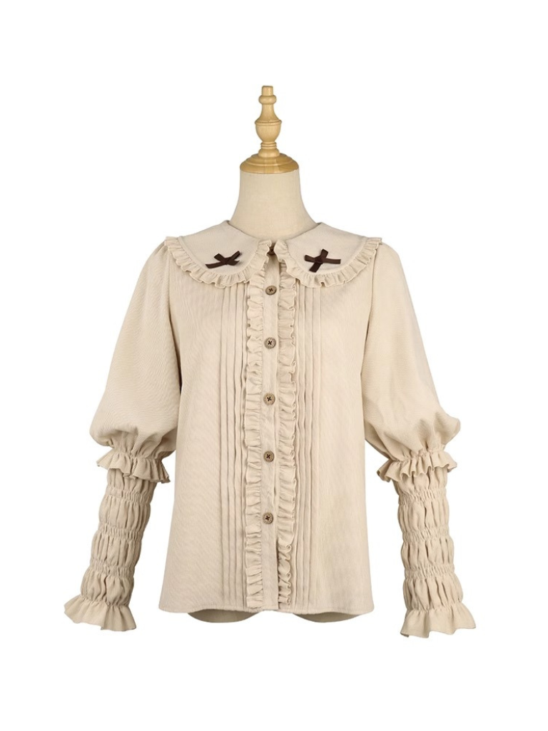 Cat Detective Skirt + Ruffle Blouse + Belt + Ear Hat + Shawl