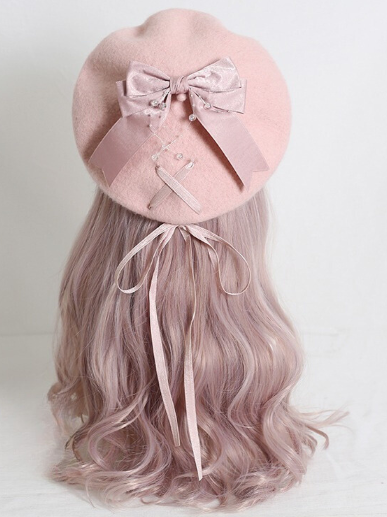 Lace Big Bow Beret