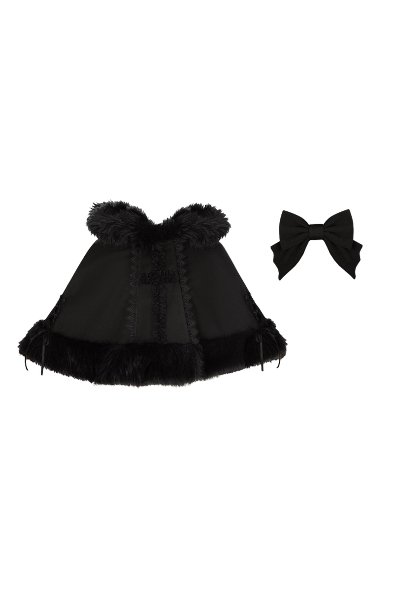 Mermaid Dress + Lace-up Short Dress + Cloak + Collar + Ribbon Brooch