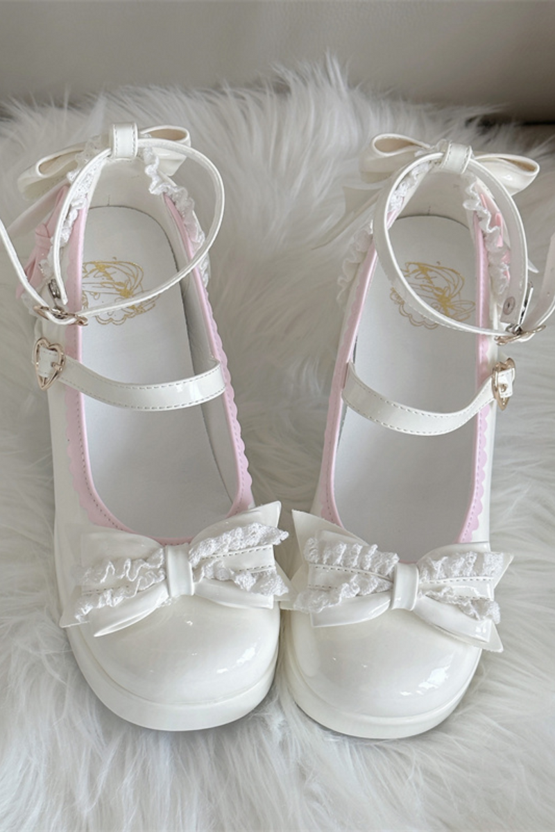 Ruffle Ribbon Lolita Shoes