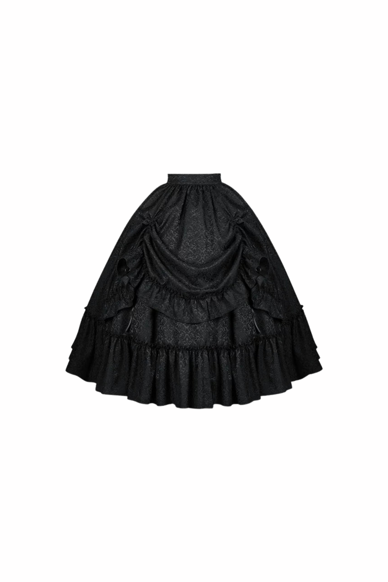 Gothic Corset Top + Short Coat + Hose + Curtain + Skirt + Flower + Bonnet