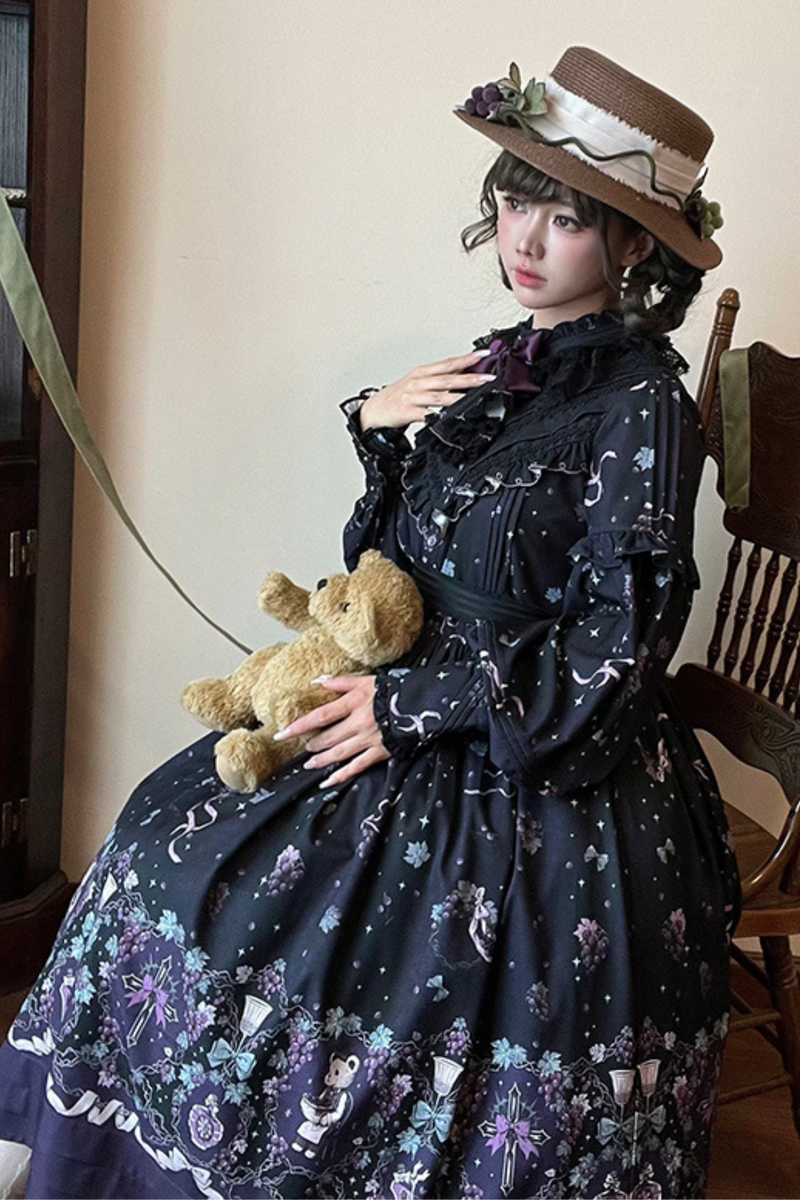 Winery Retro Bear Lolita Dress