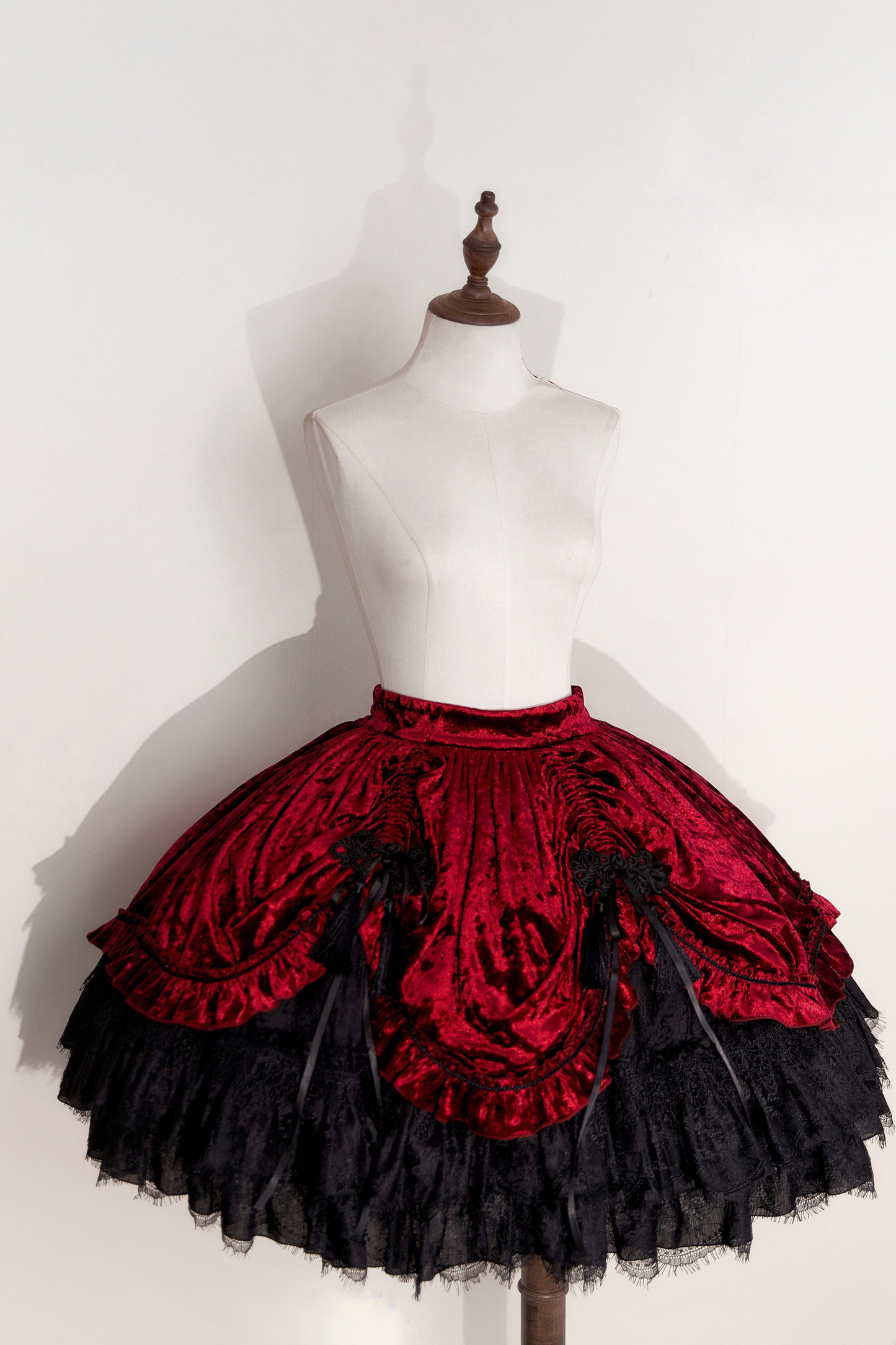 Gothic Velvet Sleeve Lolita Top + Vest + Skirt