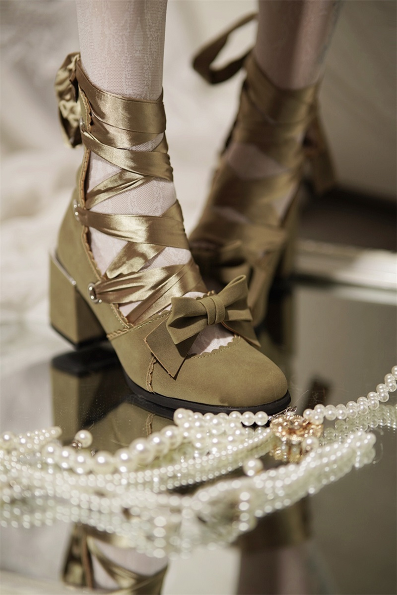 Ribbon Lace-up Lolita Shoes