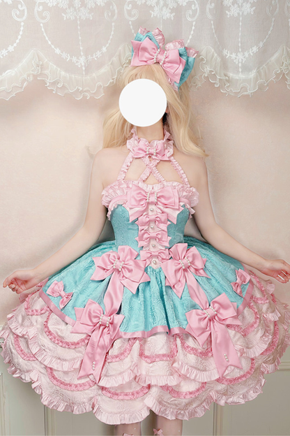 [pre-order Deadline: April 3] Sweet Ruffled Lolita Princess Ribbon Dress