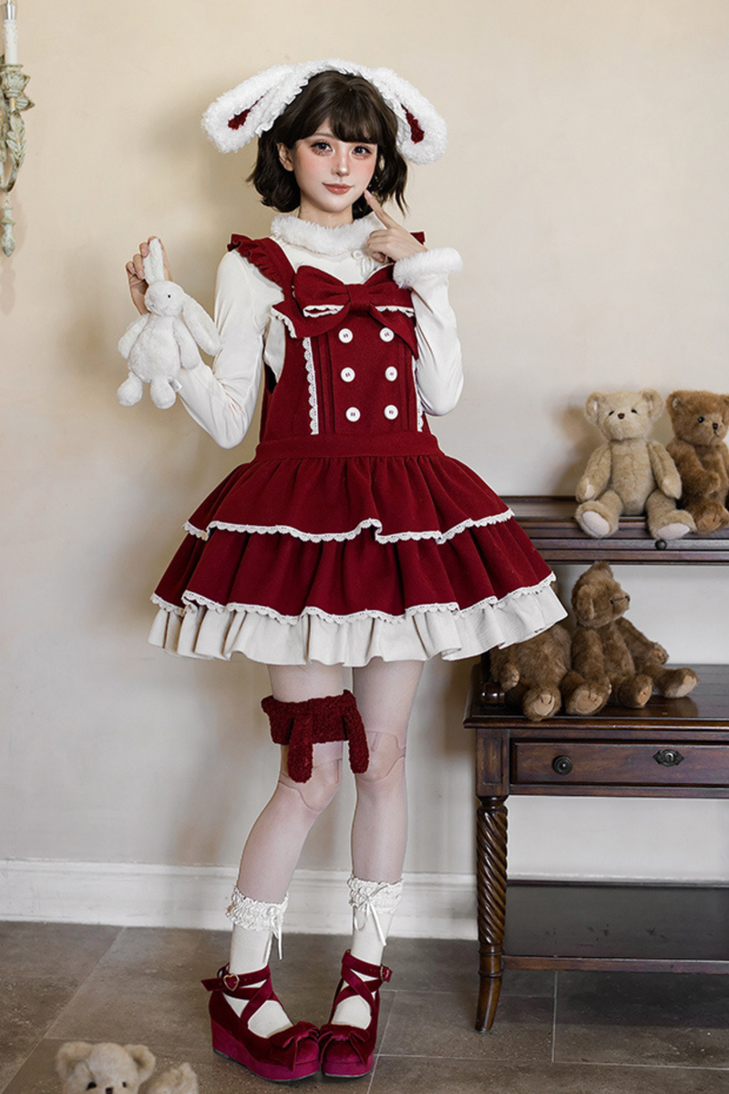 Doll Lolita Dress + Top + Animal Leg Loops + Animal Headband