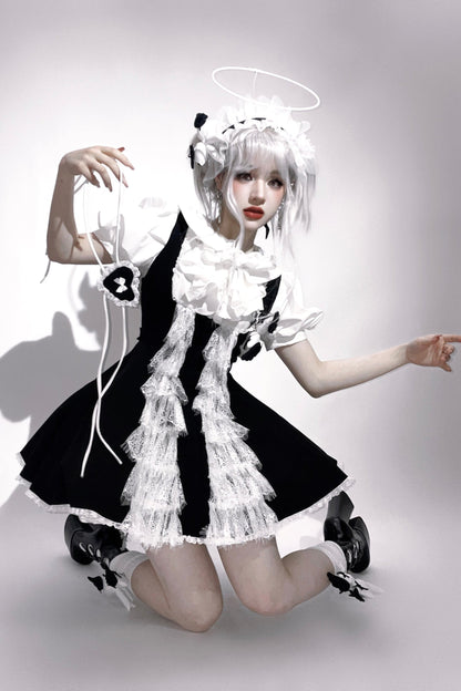 Little Angel Dark Gothic Lace Dress