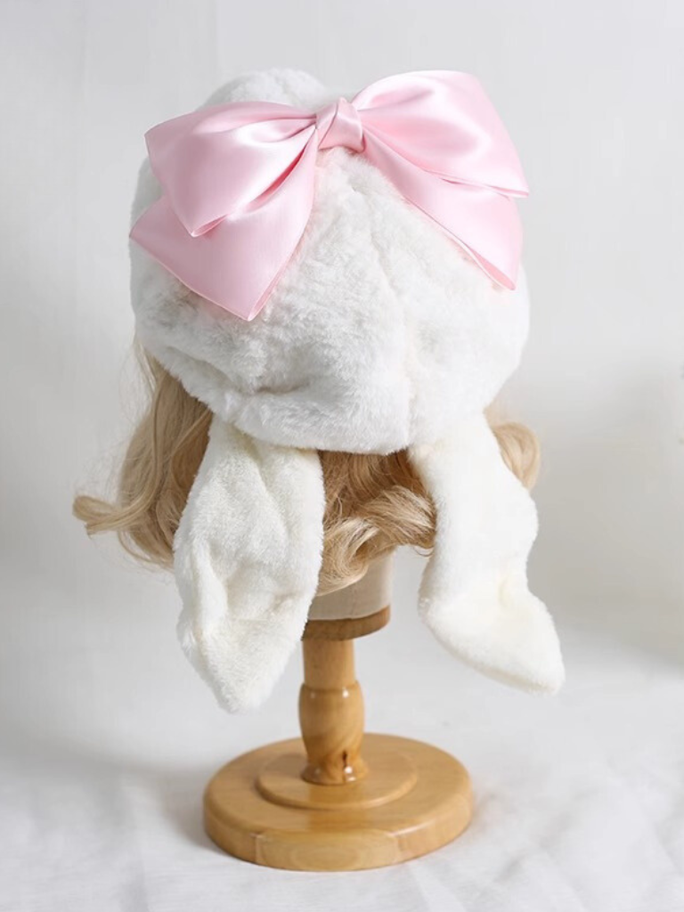 Big Ribbon Bunny Ear Beret