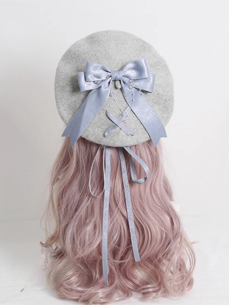 Lace Big Bow Beret