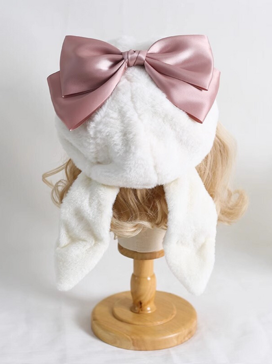 Big Ribbon Bunny Ear Beret