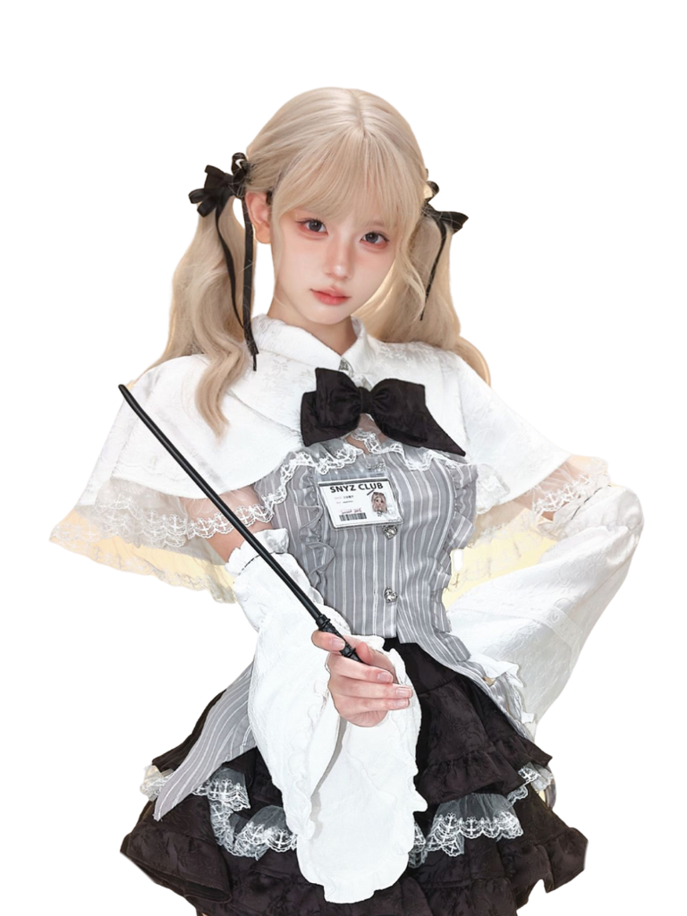 Magic Leader Short Cape + Sleeveless Top + Tiered Skirt