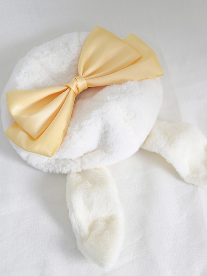 Big Ribbon Bunny Ear Beret