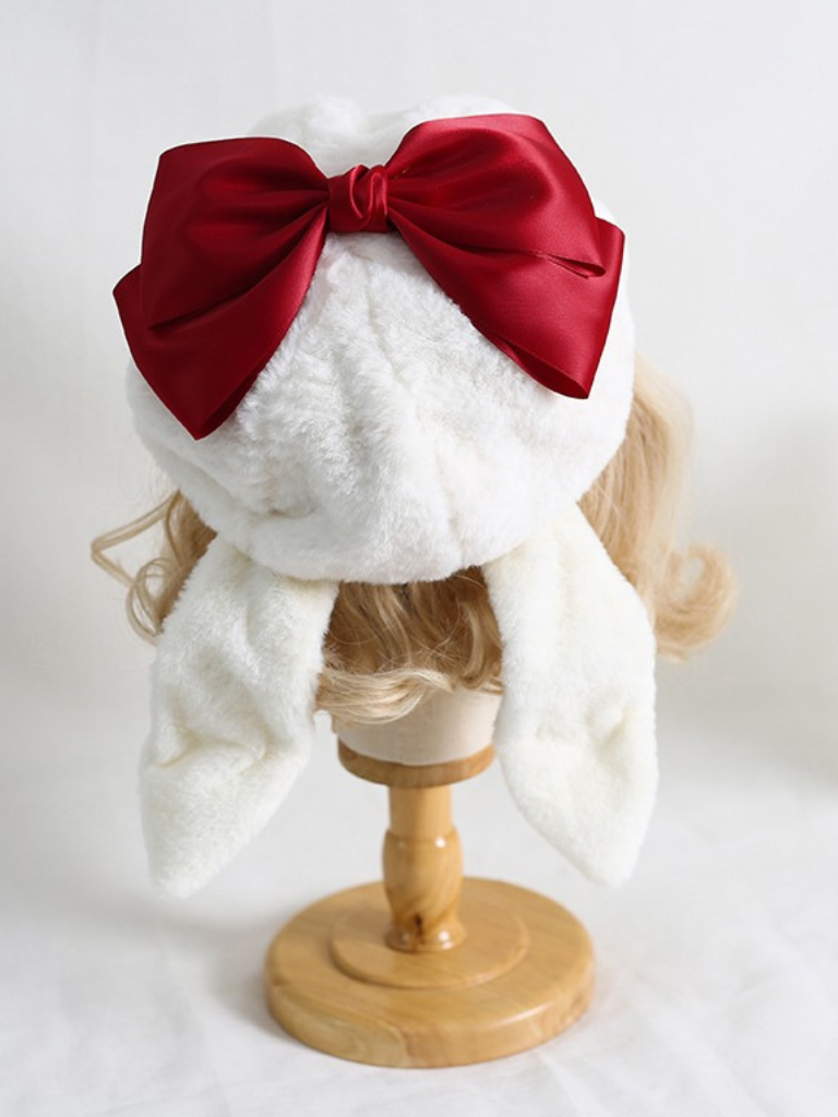 Big Ribbon Bunny Ear Beret