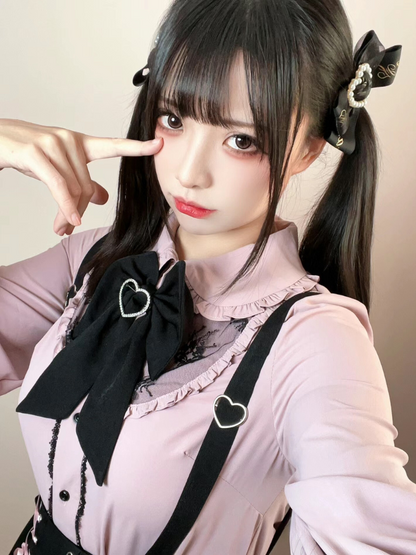 Jirai Blouse + Suspender Skirt Set