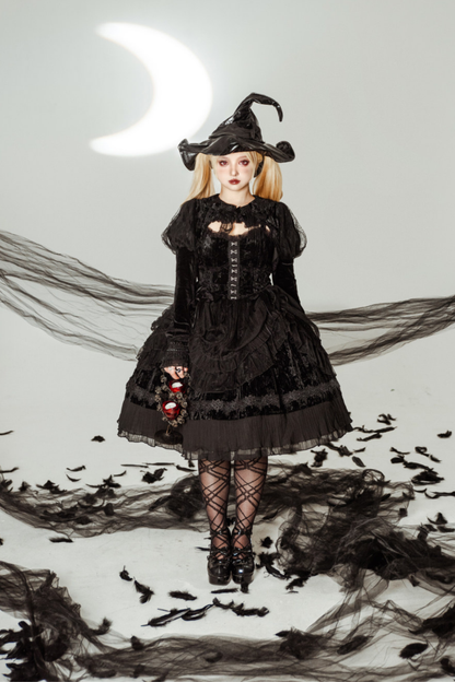 Gothic Doll Lolita Dress + Short Jacket