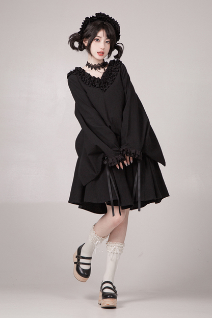 [pre-order] Gothic Doll Lolita Dress + Lolita Apron