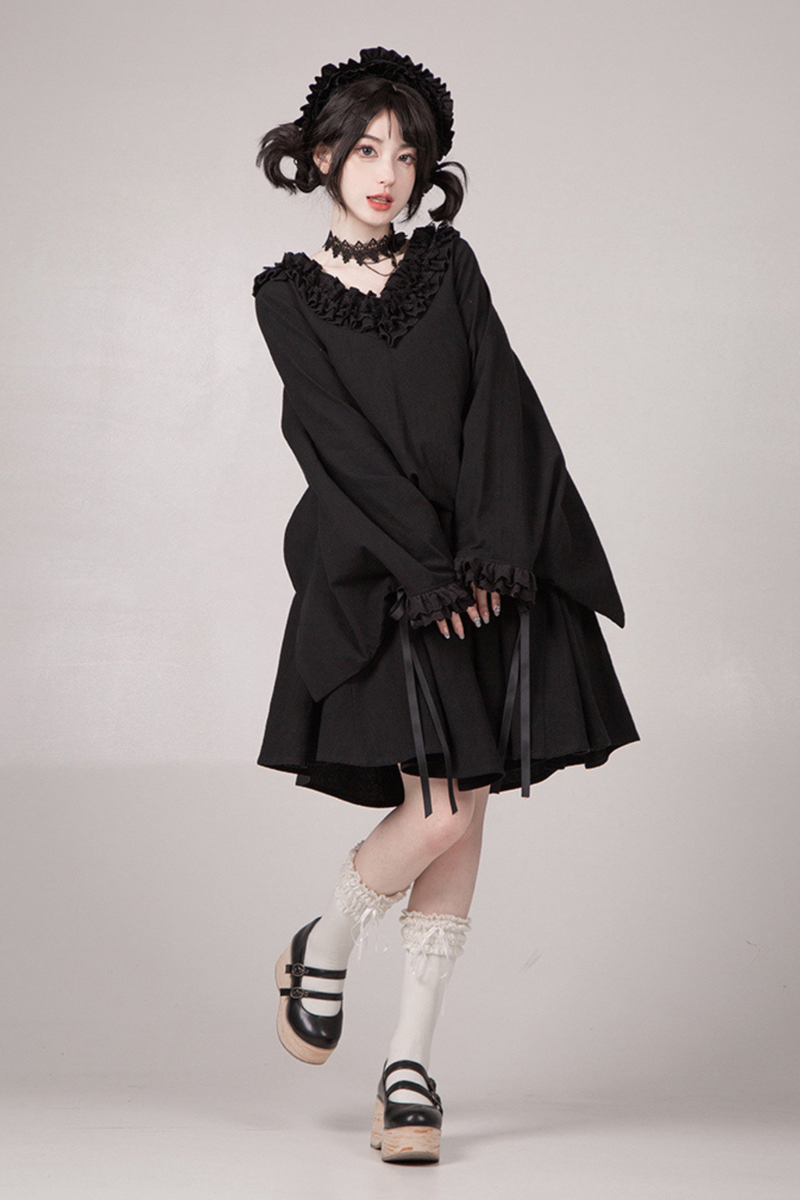 [pre-order] Gothic Doll Lolita Dress + Lolita Apron