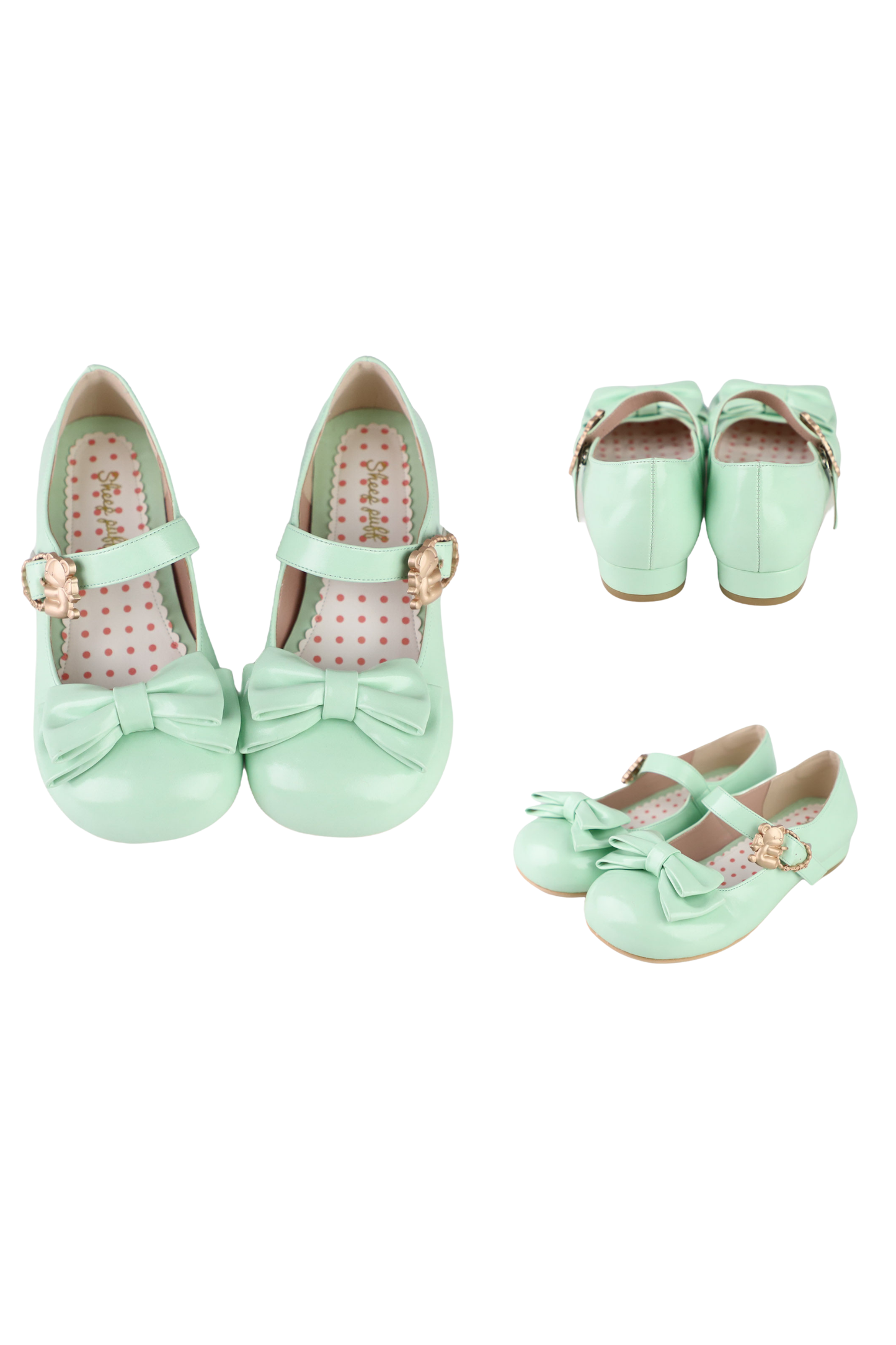 Glossy Color Ribbon Shoes