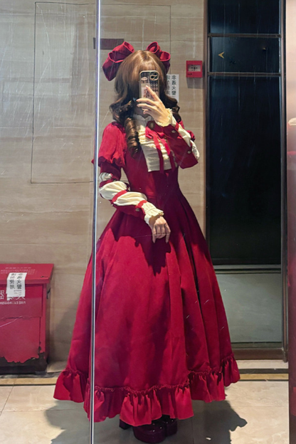 Lace Ruffle Lolita Dress + Bow