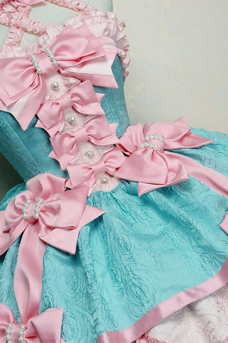 [pre-order Deadline: April 3] Sweet Ruffled Lolita Princess Ribbon Dress