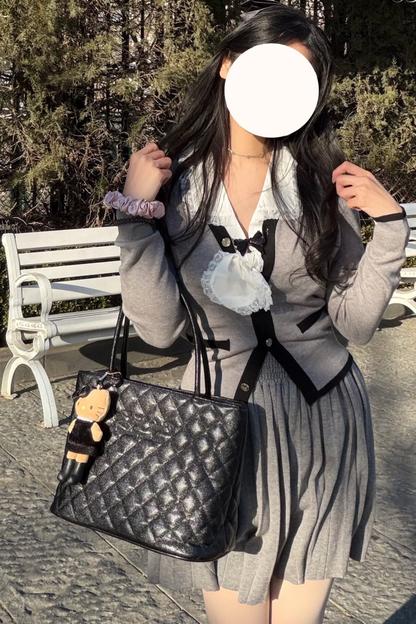 Sweet Quilted Tote Bag