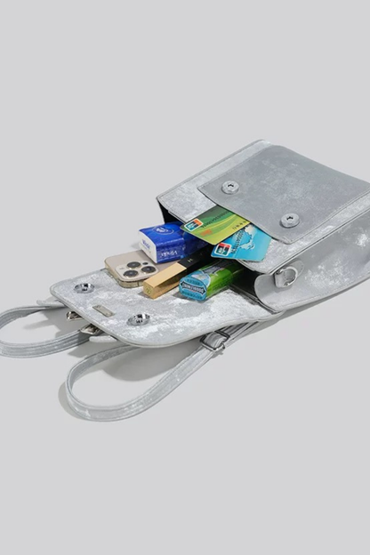 Silver Ribbon Y2k Bag