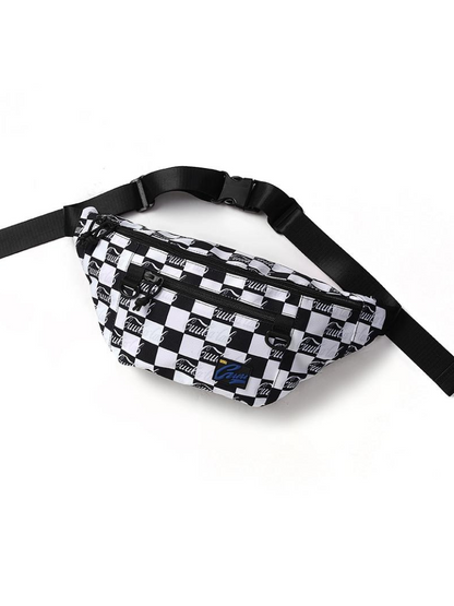 Block Plaid Crossbody Bag