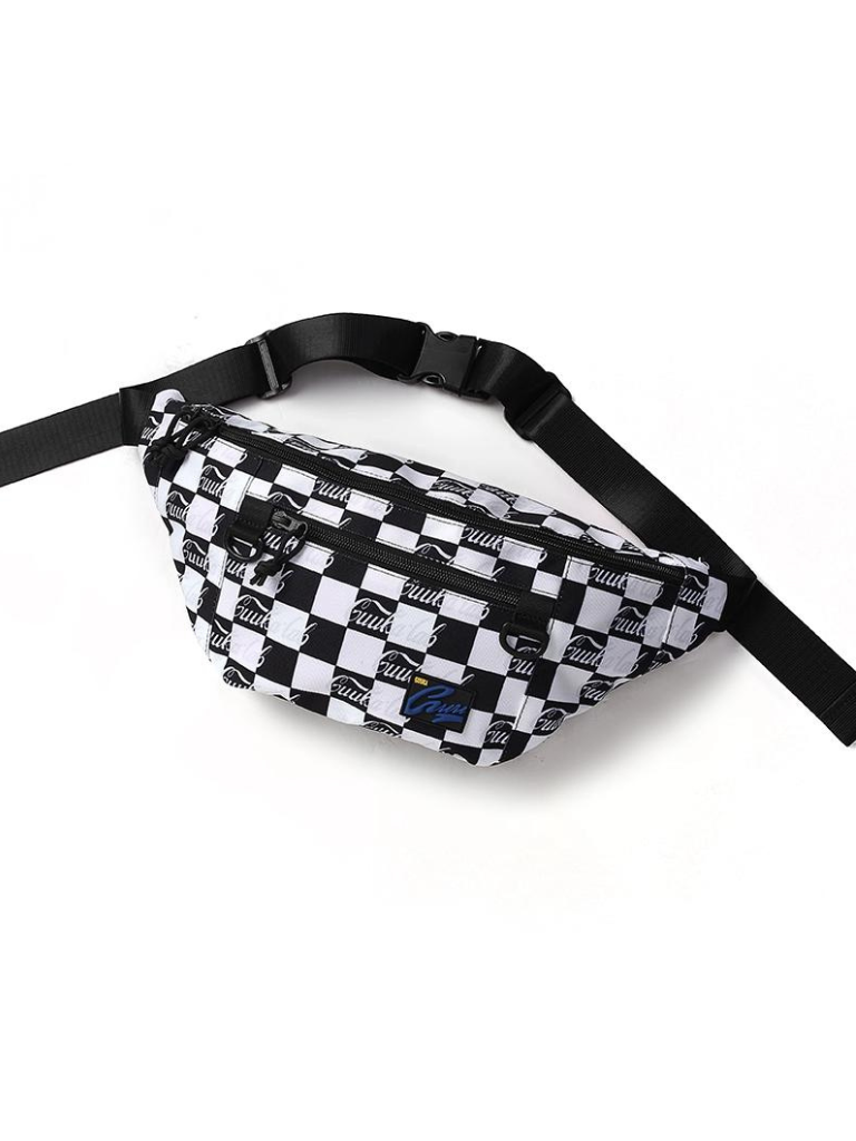 Block Plaid Crossbody Bag
