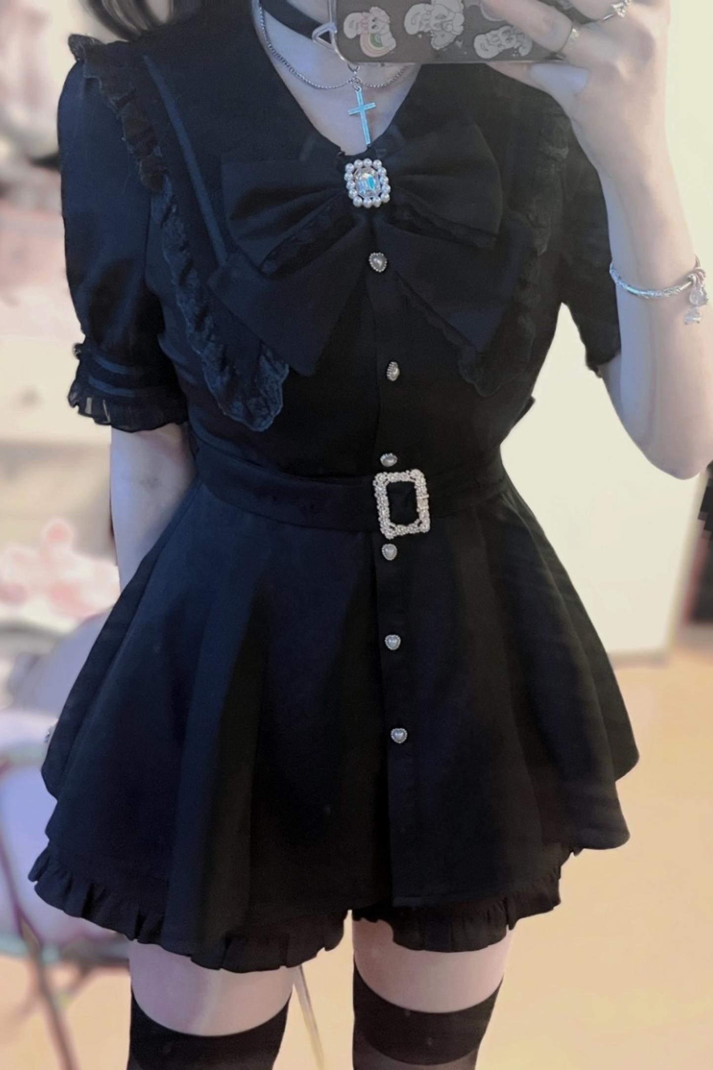 [pre-order] Dark Sweet Sailor Top + Ruffled Shorts