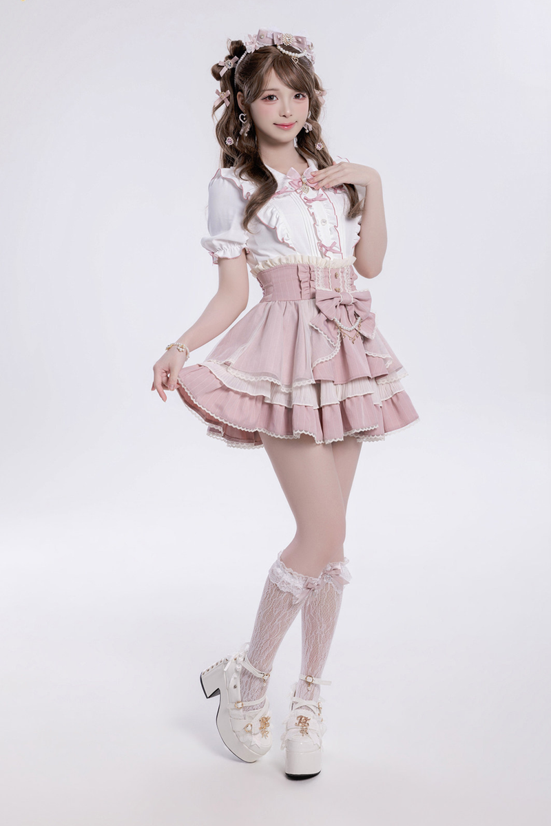 Sweet Ruffled Puff Long Sleeve Blouse