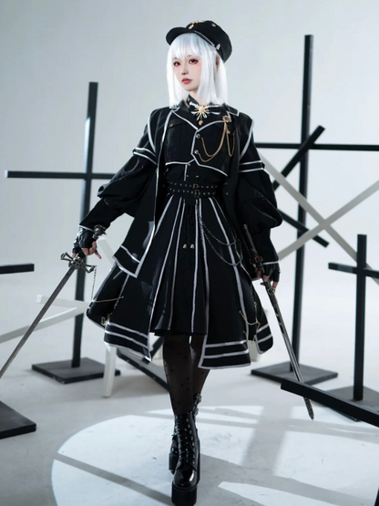Judgment Army Lone Knight Military Uniform Lolita Set