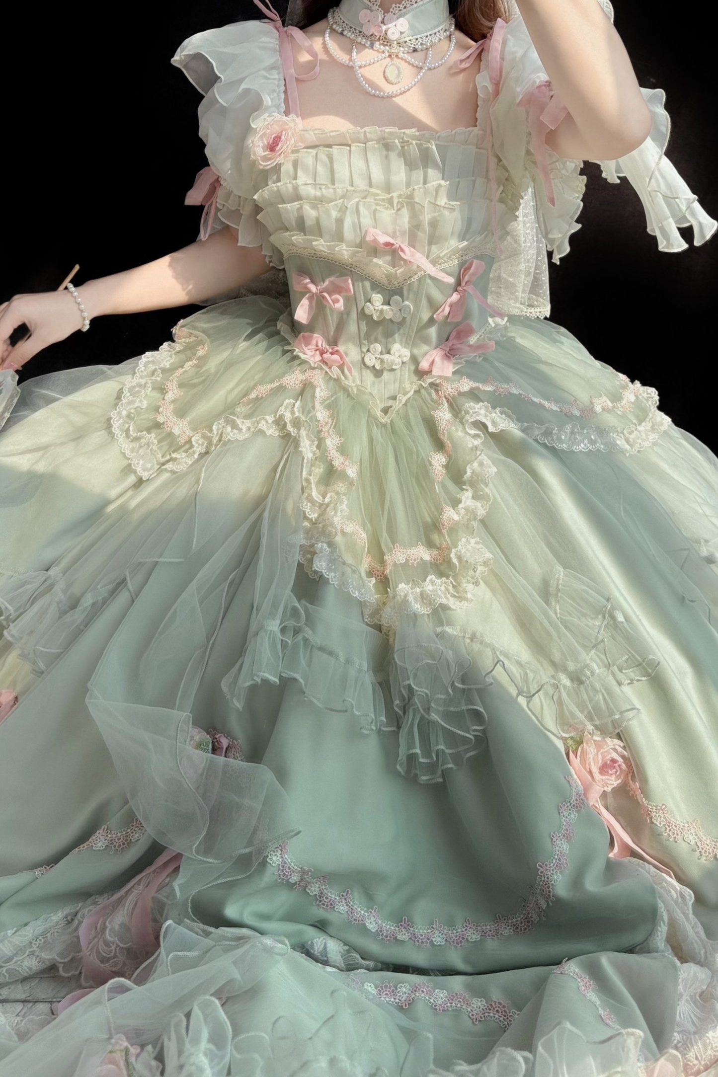 Sweet Princess Dress + Train + Veil + Accessories